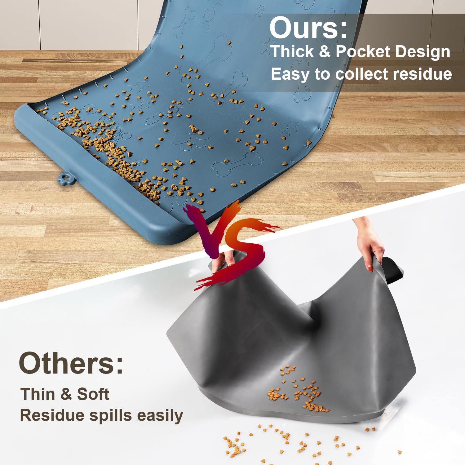 Carry360 waterproof dog mat prevents leaks during meals