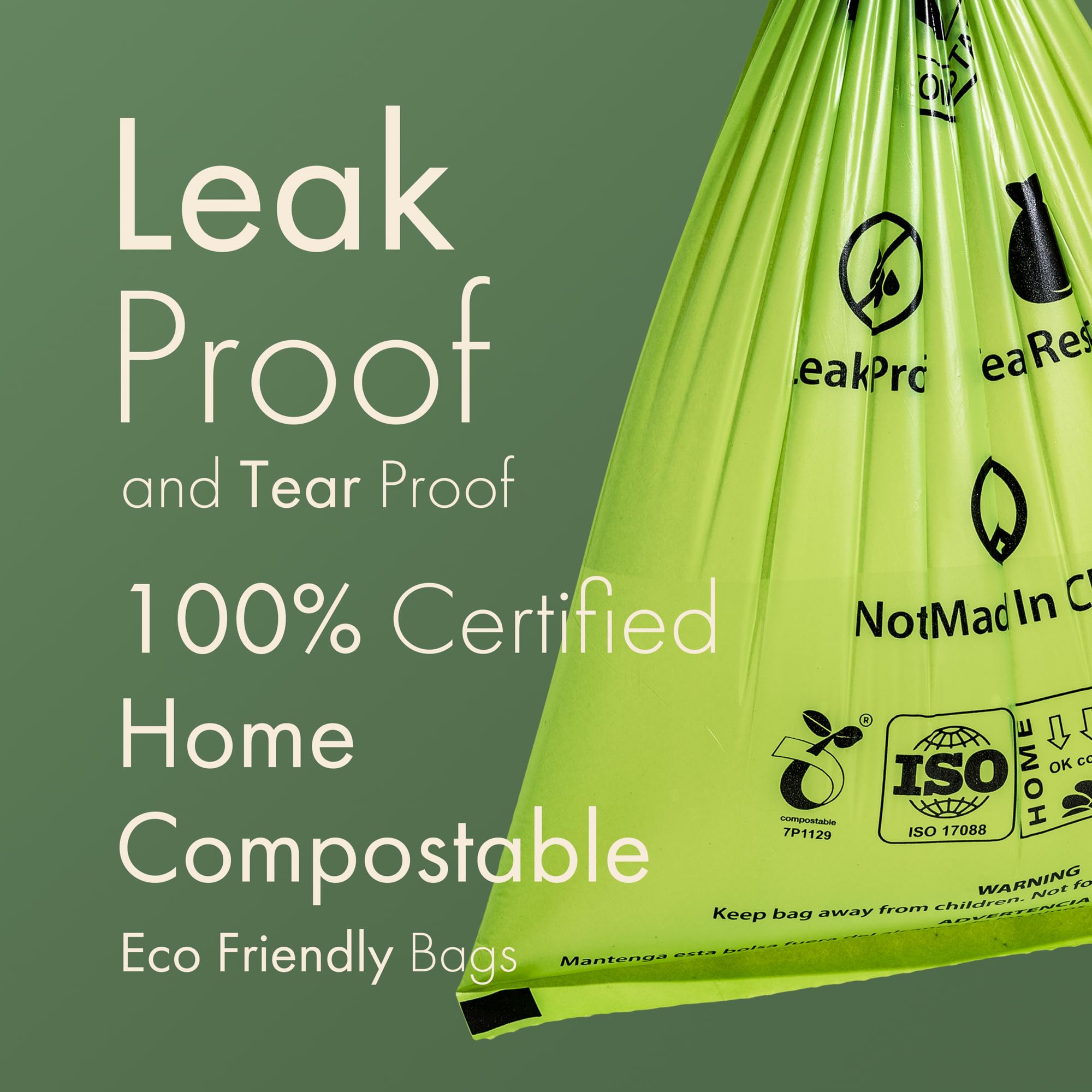 Carrywell 18-micron leakproof bags provide strong protection during waste cleanup.