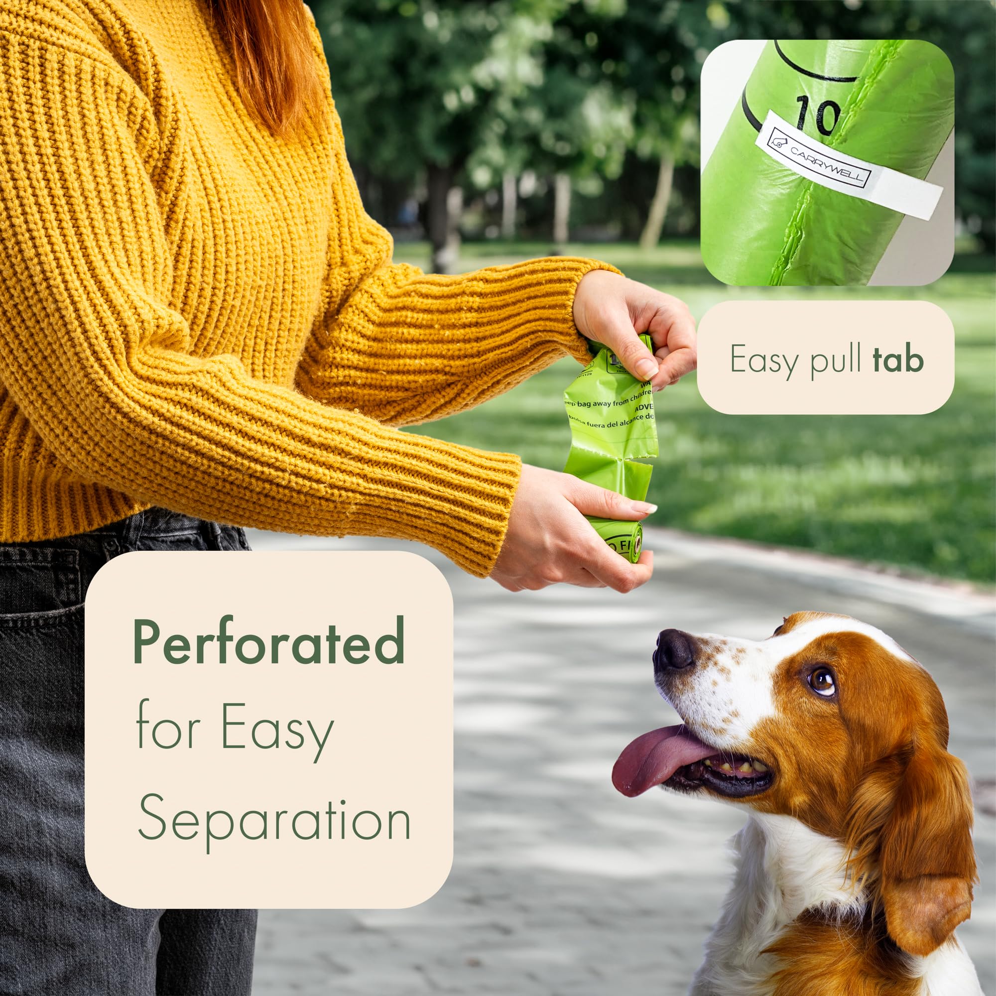 Carrywell refill roll fits universal dispensers for on-the-go use.