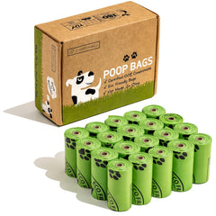 Carrywell box shows not-made-in-china claim and 300-count home compostable bags.