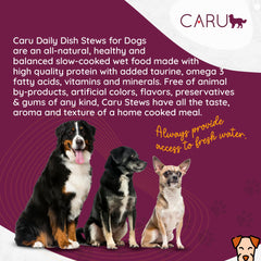 Caru Daily Dish served over dry kibble adds a flavorful topper for balanced meals.