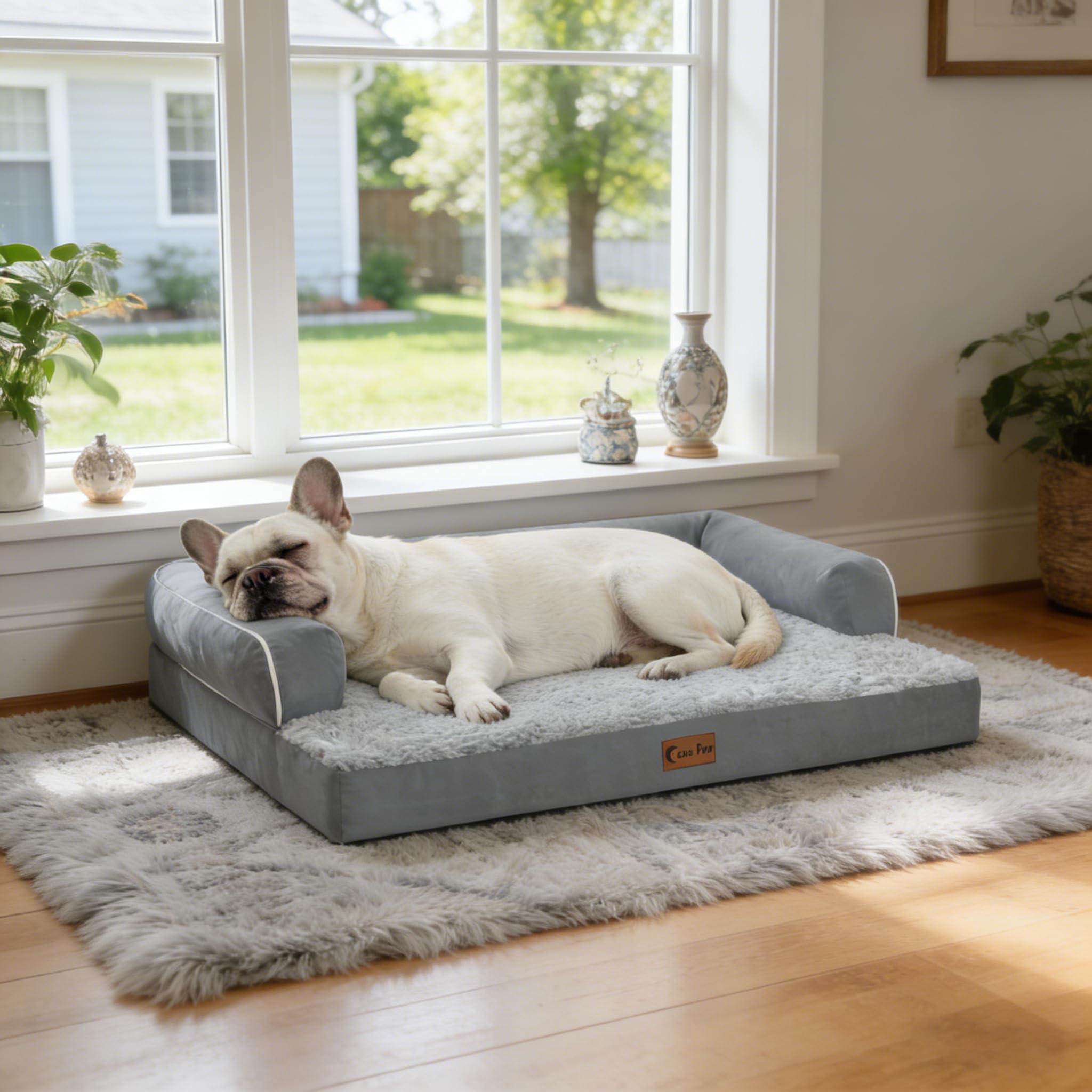 Casa Paw 45x35 inch bed offers ample space for stretching and lounging.