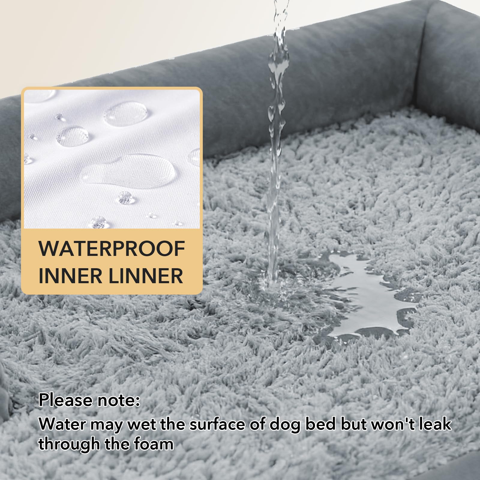 Casa Paw egg-crate foam evenly distributes weight for joints and muscle comfort.