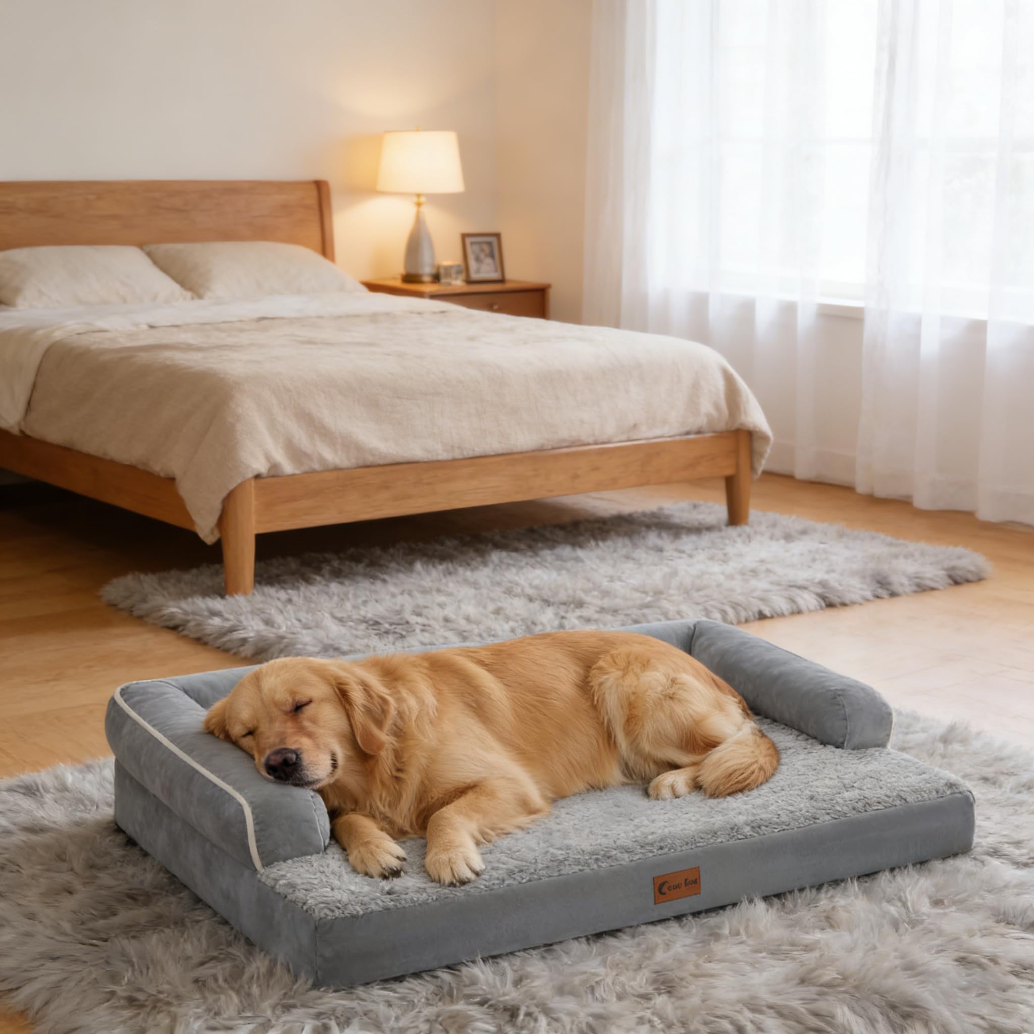 Casa Paw OEKO-TEX and CertiPUR-US materials highlight safe, durable fabric and foam.