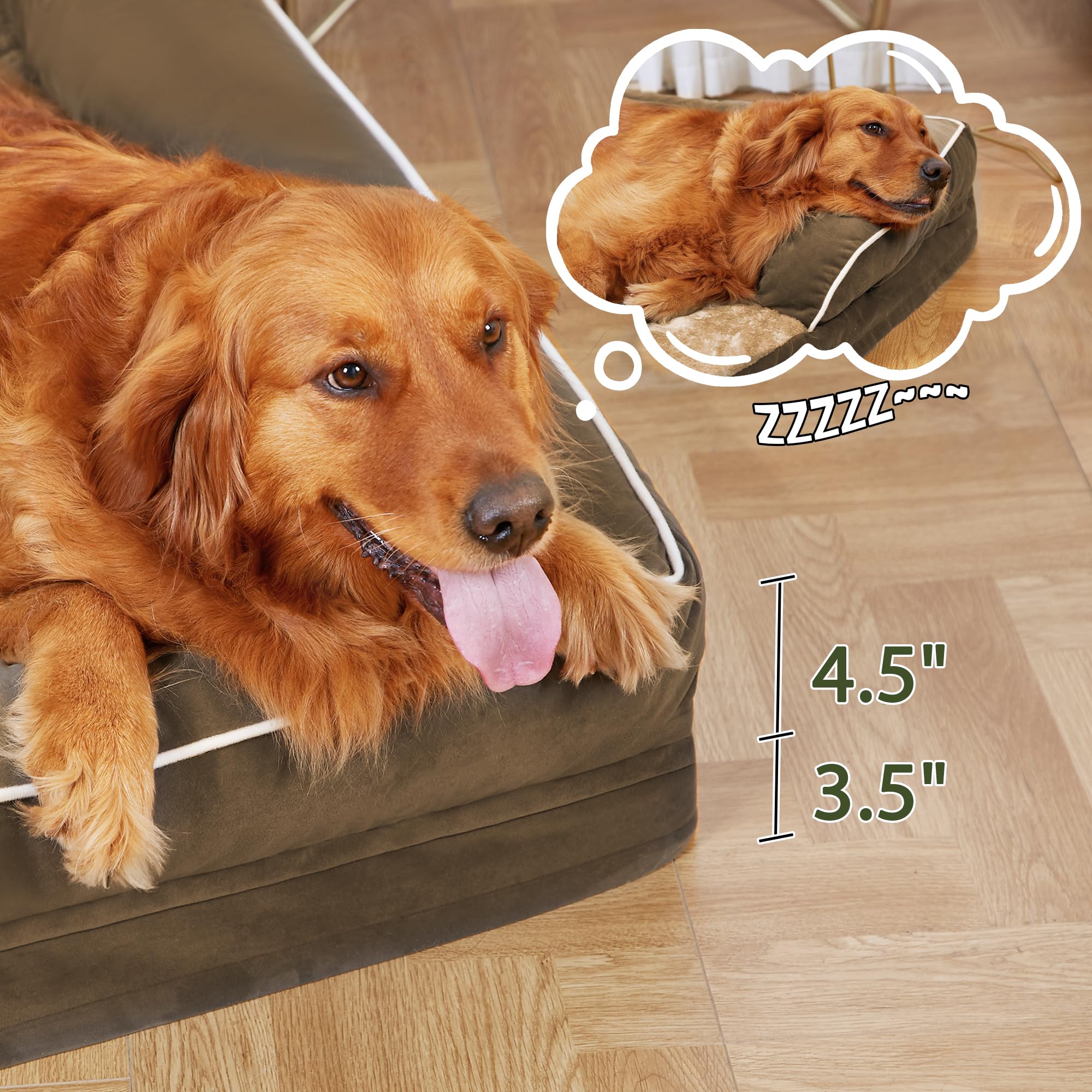 Casa Paw-non-slip-bottom keeps the bed stable on slick floors.