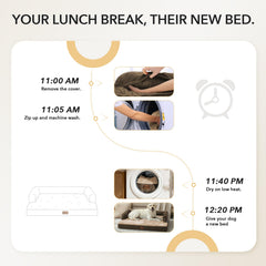 Casa Paw-removable-washable-cover simplifies cleaning after messes.