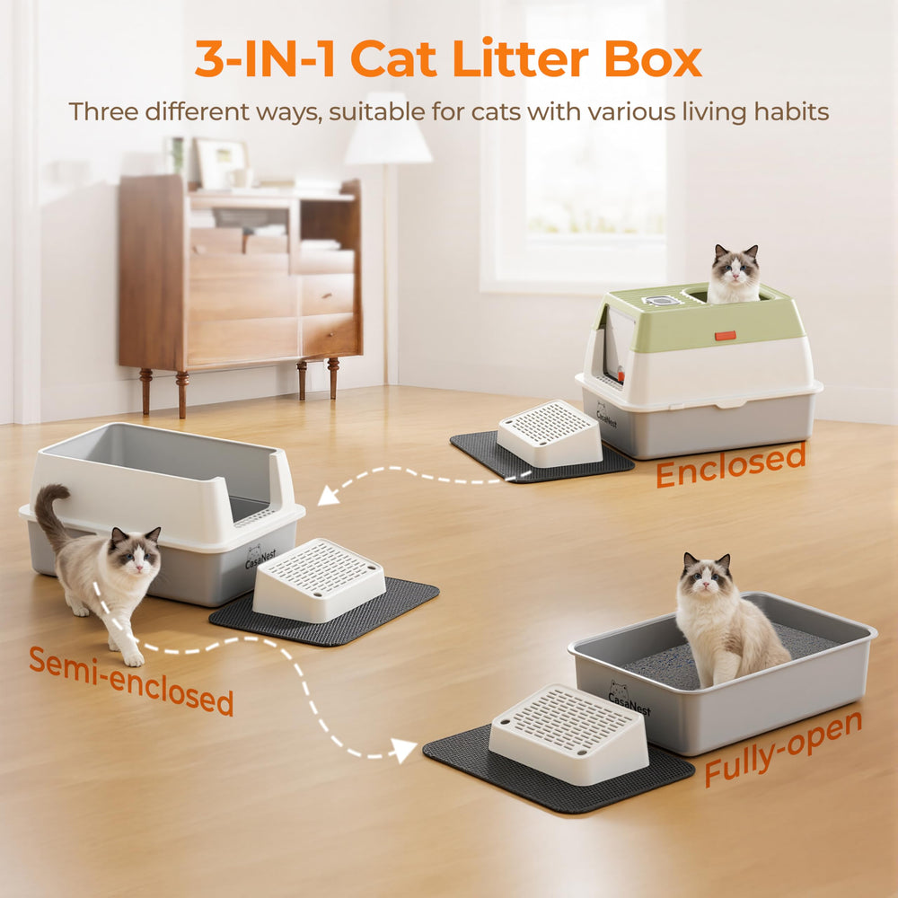 CasaNest XXL 82L capacity offers spacious interior for large cats and multiple felines