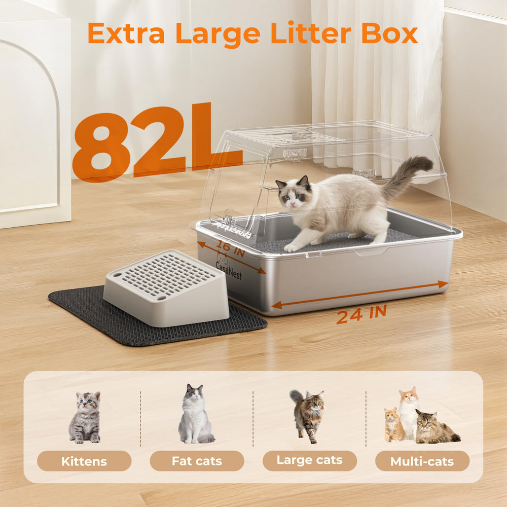 CasaNest XXL top-entry litter box provides convenient access and privacy for multi-cat homes