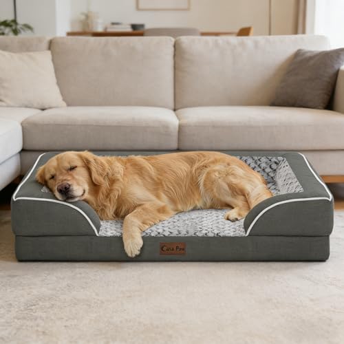 Casapaw four-sided bolster provides secure nesting for dogs