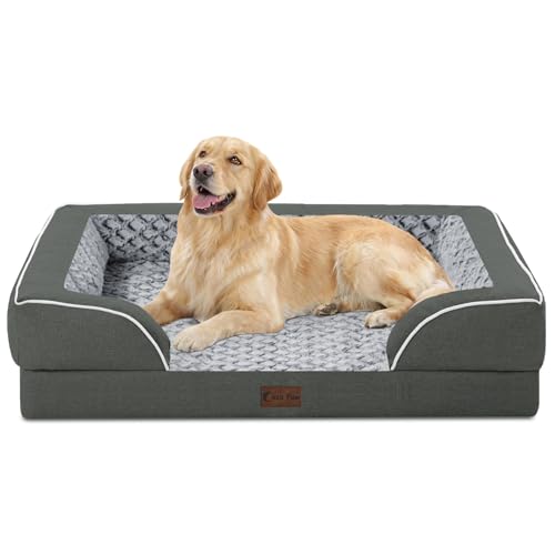 Casapaw orthopedic bed large 36x27 with side bolster for cozy lounging