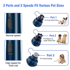 Casfuy 2-speed switch demonstrates adjustable grooming pace.