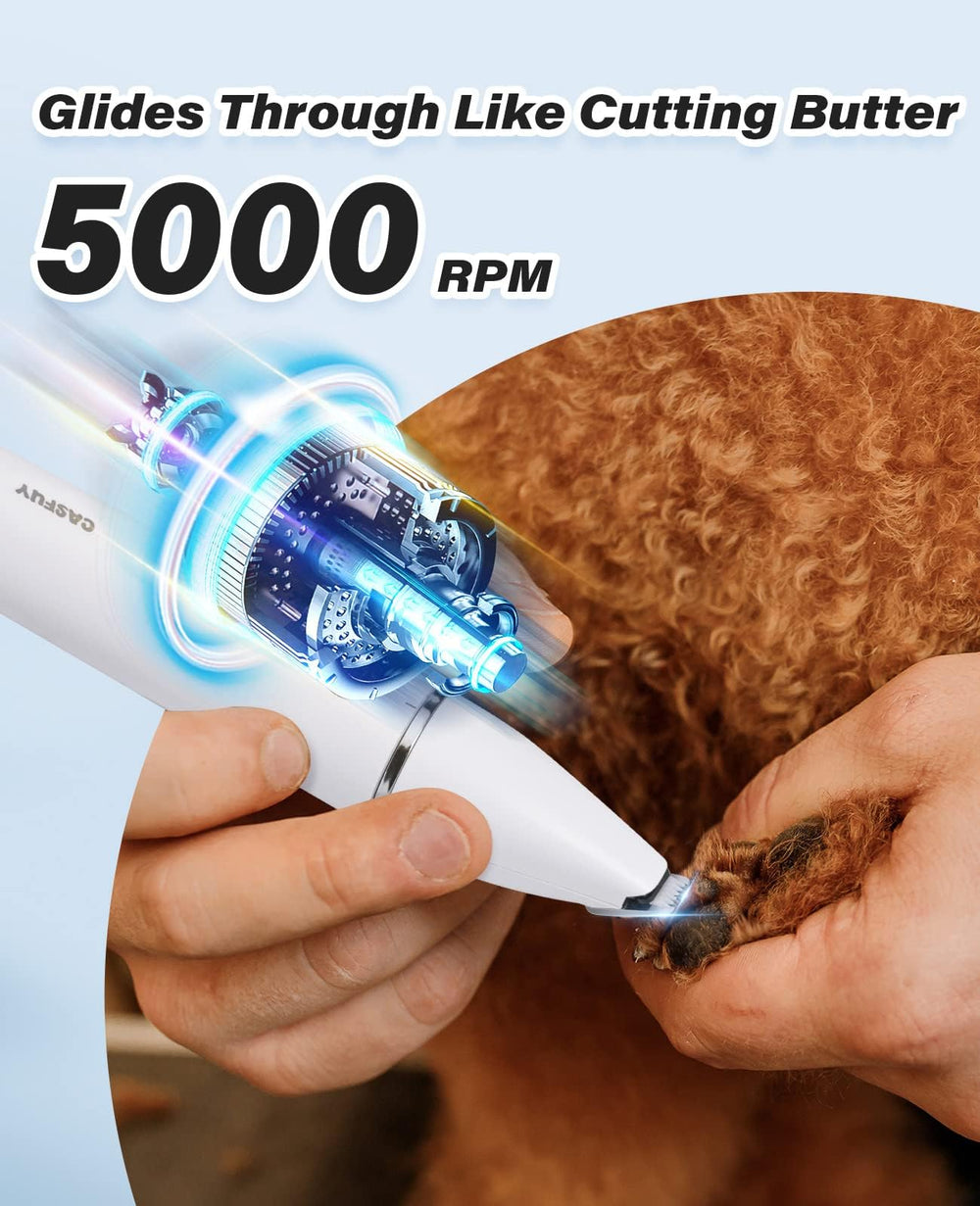 Casfuy cordless paw trimmer 04-inch head for detail around eyes and ears
