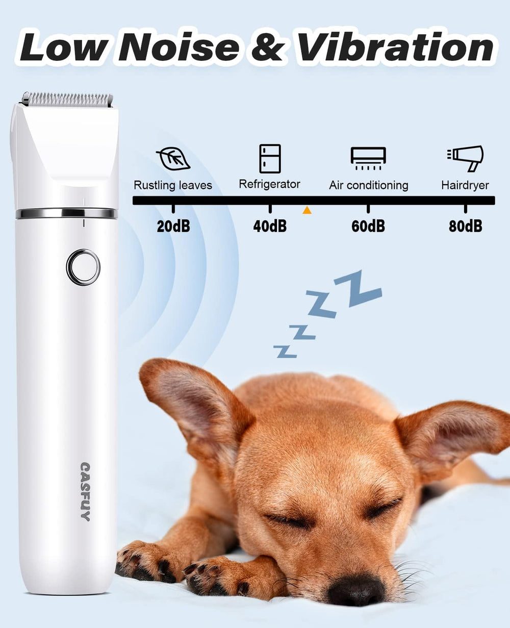 Casfuy cordless paw trimmer low-noise operation for gentle grooming