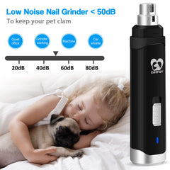 Casfuy dog nail grinder with 3 ports supports small, medium, and large nails.