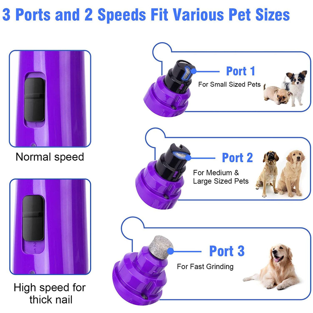 Casfuy dog nail grinder cordless and portable for easy grooming anywhere