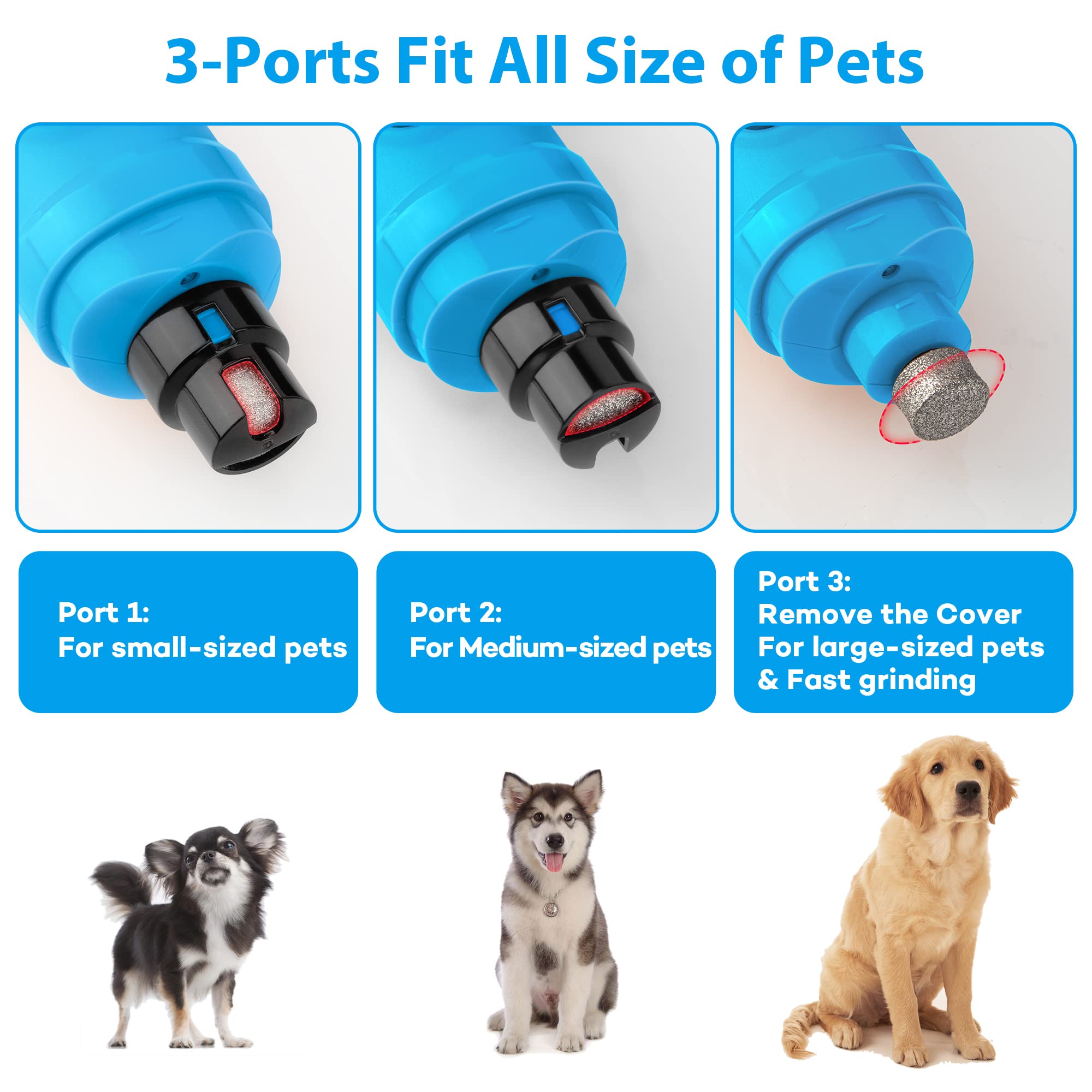 Casfuy dog nail grinder ergonomic design for comfortable handling.
