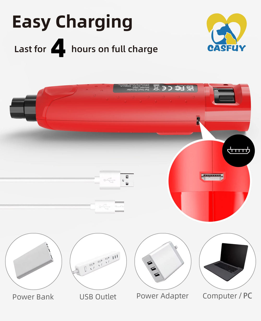 Casfuy dog-nail-grinder-for-large-small-dogs-cats versatile for pets of varying sizes