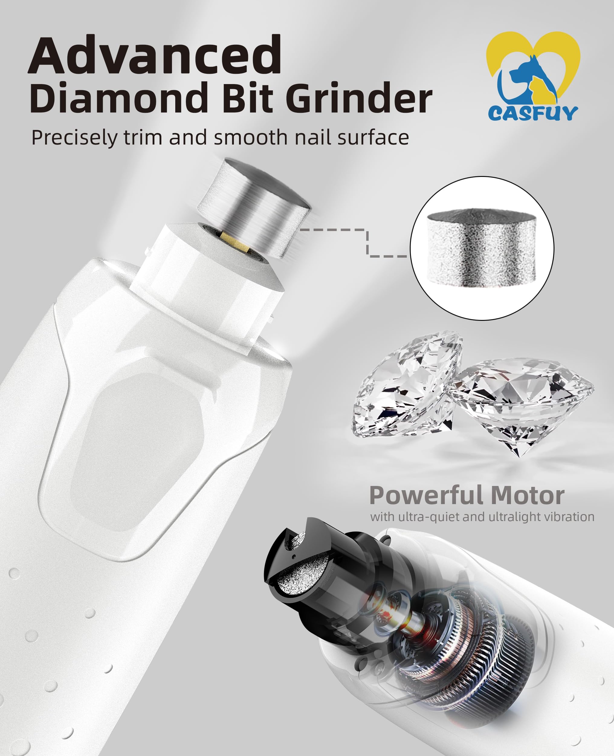 Casfuy low-vibration design reduces stress for a smoother session.