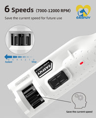 Casfuy dog nail grinder side profile highlights three ports for precise trimming and versatile use.