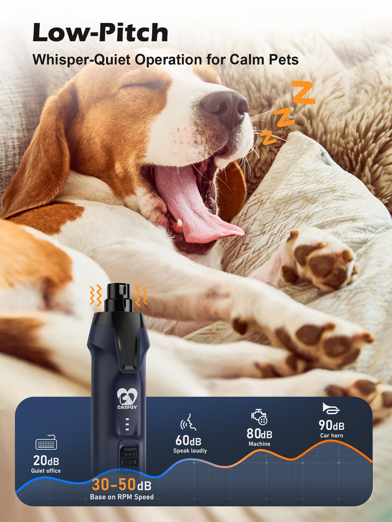 Casfuy ergonomic non-slip handle supports steady, fatigue-free grooming