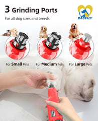 Casfuy nail grinder with 3-ports-small-medium-large shows precision for any-sized pet nails