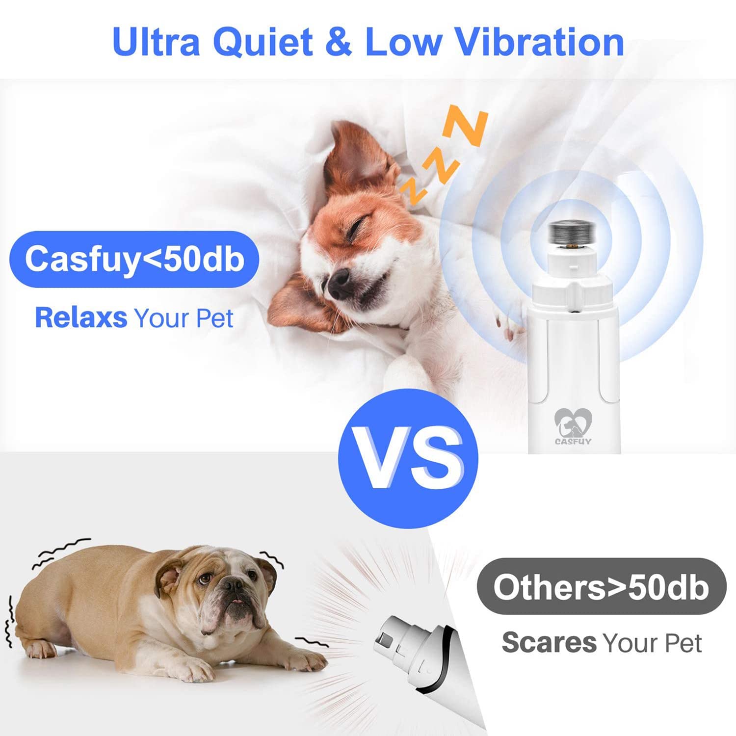 Casfuy cordless design with rechargeable NiMH battery enables portable grooming