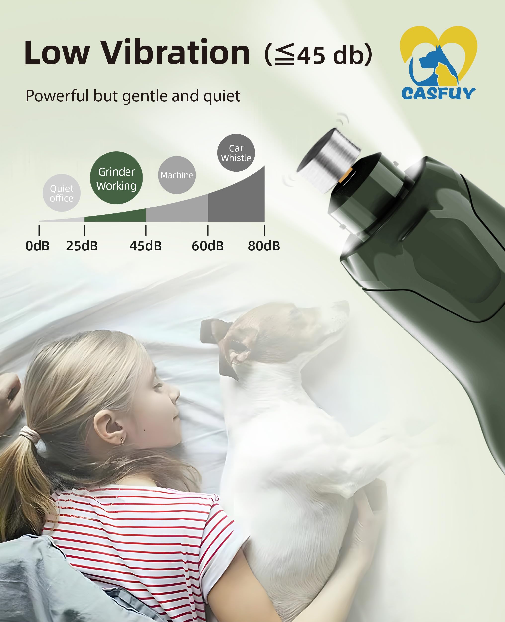 Casfuy rechargeable nail grinder convenient power options