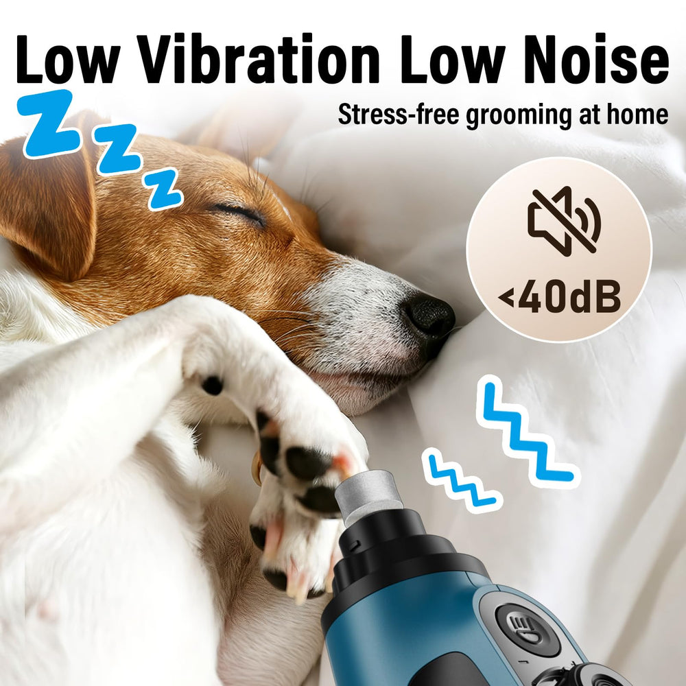 Casfuy Smart 6-Speed Dog Nail Grinder dust-free cap keeps workspace clean.