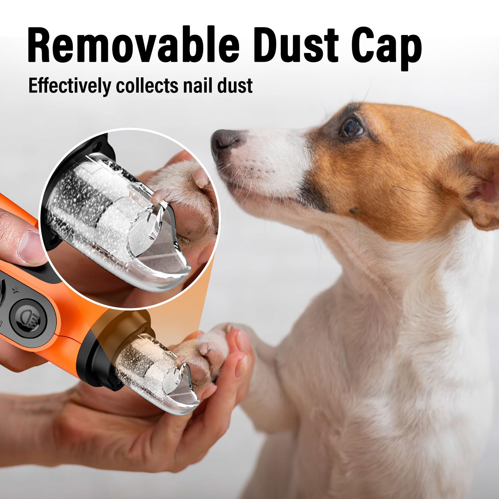 Casfuy rechargeable dog nail grinder with USB charging on the go
