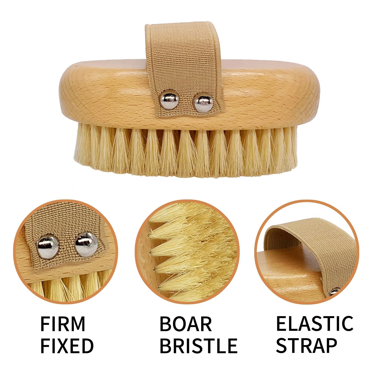 Casidoxi Beechwood Pet Brush with elastic band offers non-slip control.