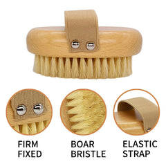 Casidoxi Beechwood Pet Brush with elastic band offers non-slip control.