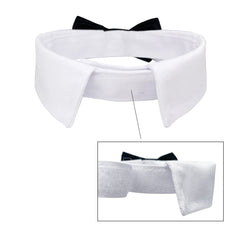 Casidoxi cat wedding bowtie close-up showing silky bow securely sewn.