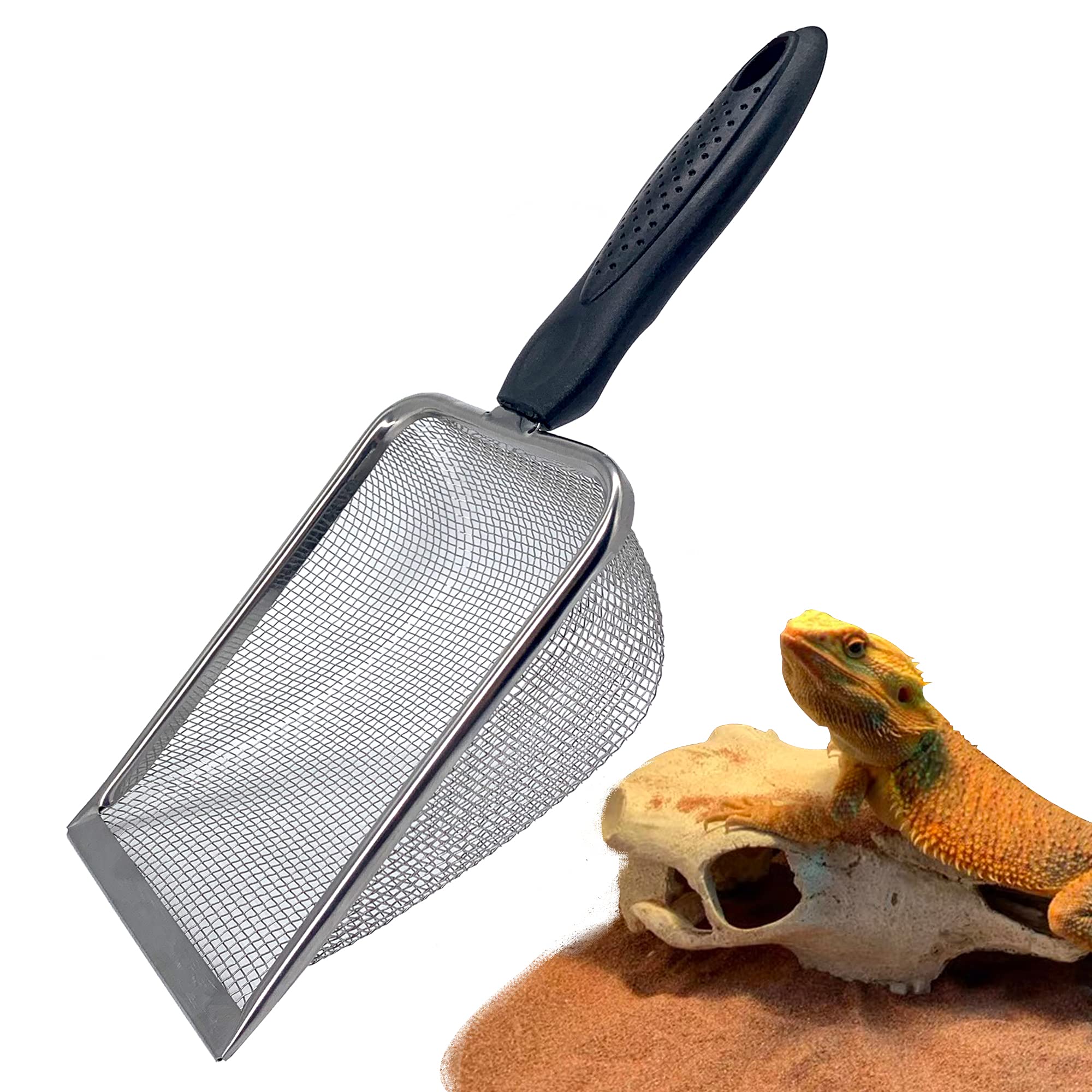 Casidoxi Falltail sand-substrate scoop with fine mesh for easy waste separation and bedding preservation.