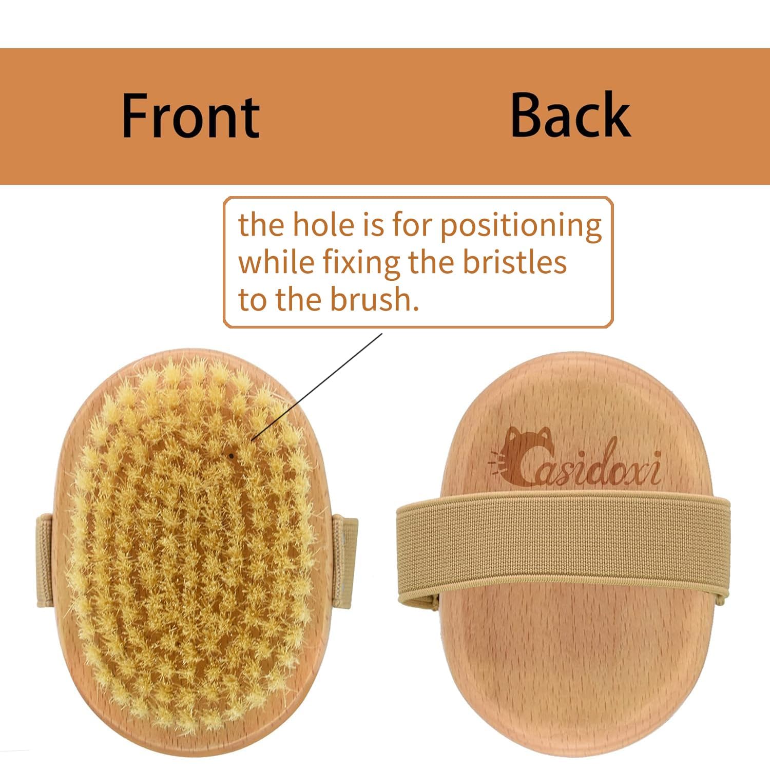 Casidoxi Non-slip elastic-band handle keeps grooming comfortable and steady.