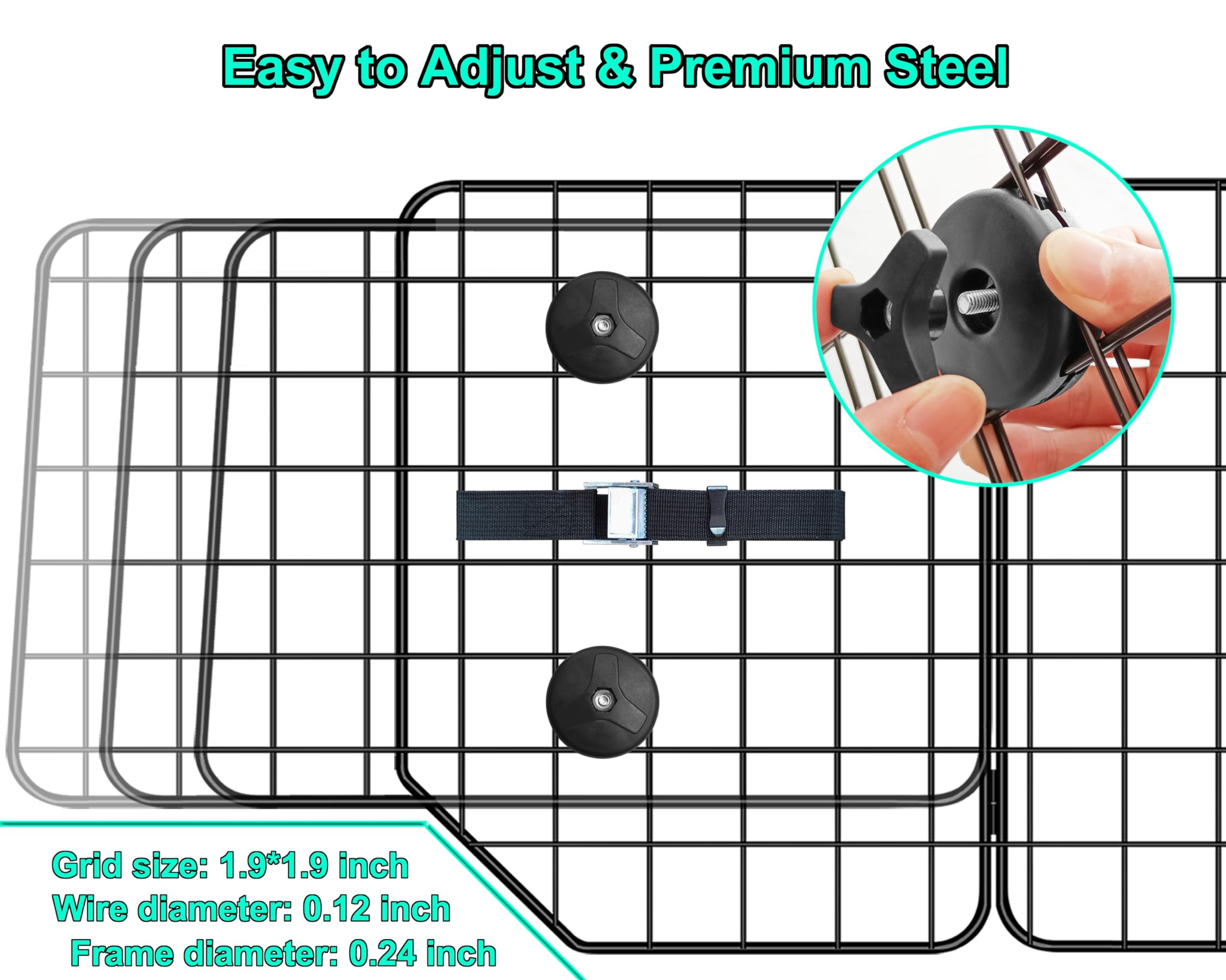 CASIMR dog car barrier steel-wire durability withstands pawing