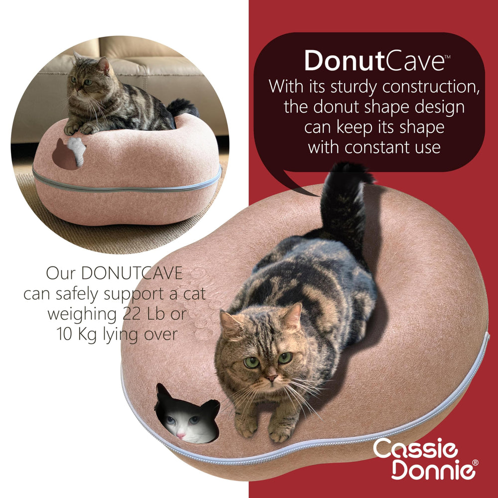 CassieDonnie cat tunnel bed versatile tunnel design encourages exploration and play.