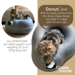 CassieDonnie Donut Cave side-view demonstrates sturdy construction and modern decor compatibility.