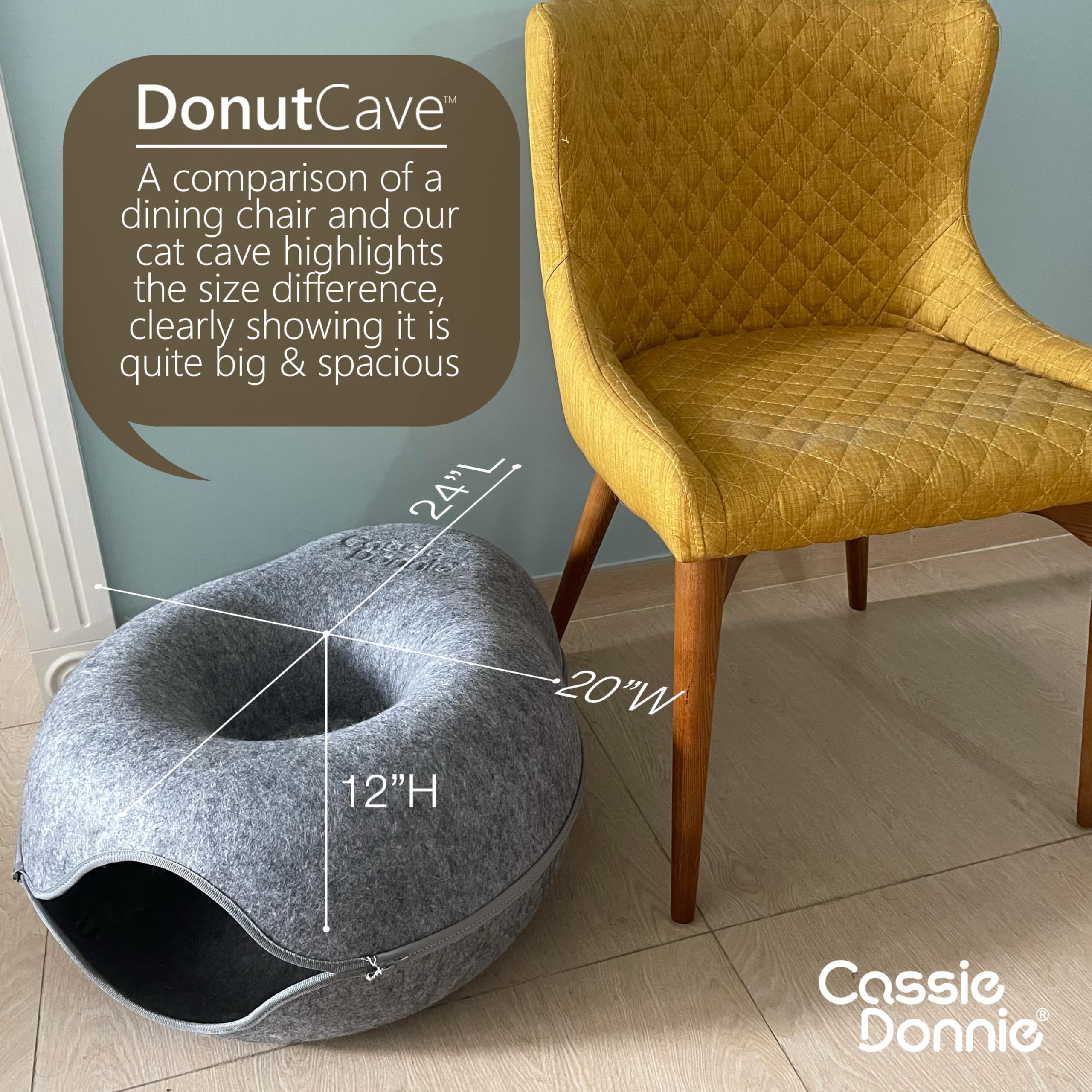 CassieDonnie Donut Cave top storage shows extra space for toys and accessories.