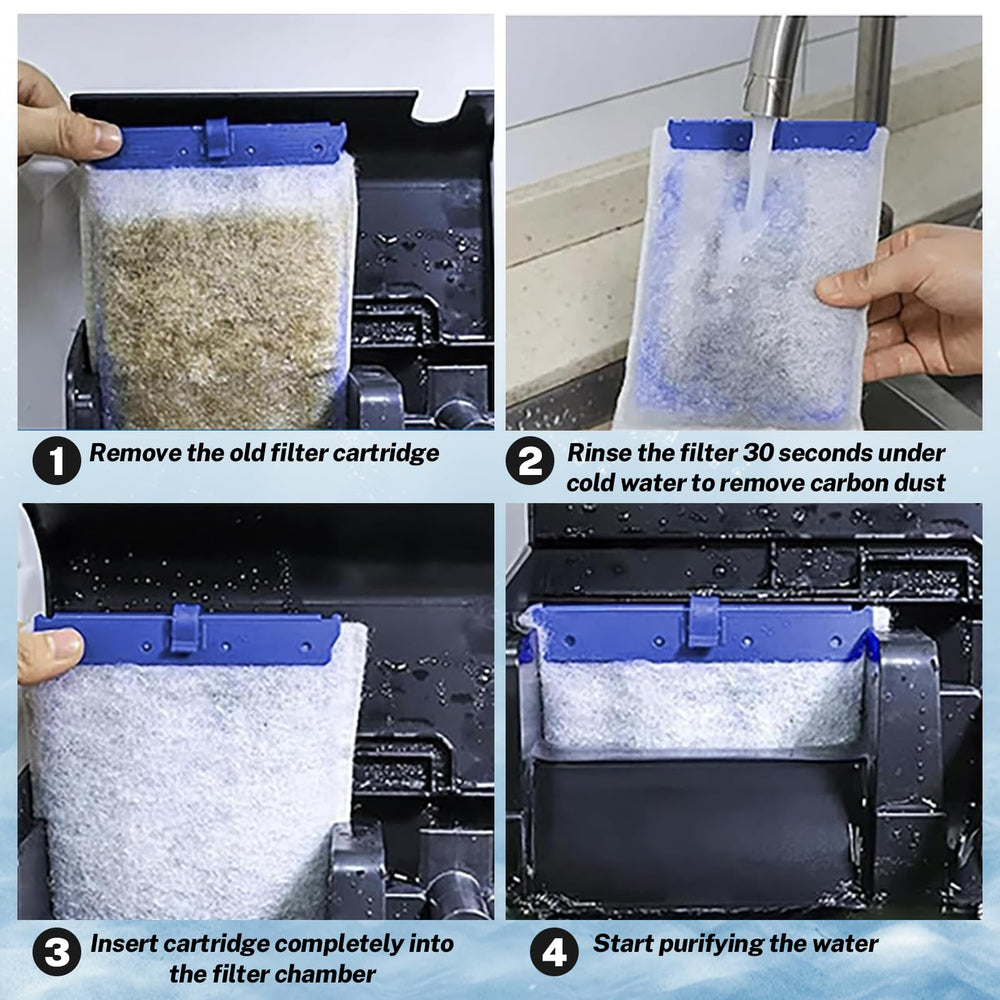 Casuenia aquarium cartridges help maintain clearer water in homes and offices.