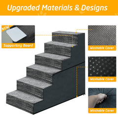 Casusv dog stairs non slip bottom with rubber dots for stability