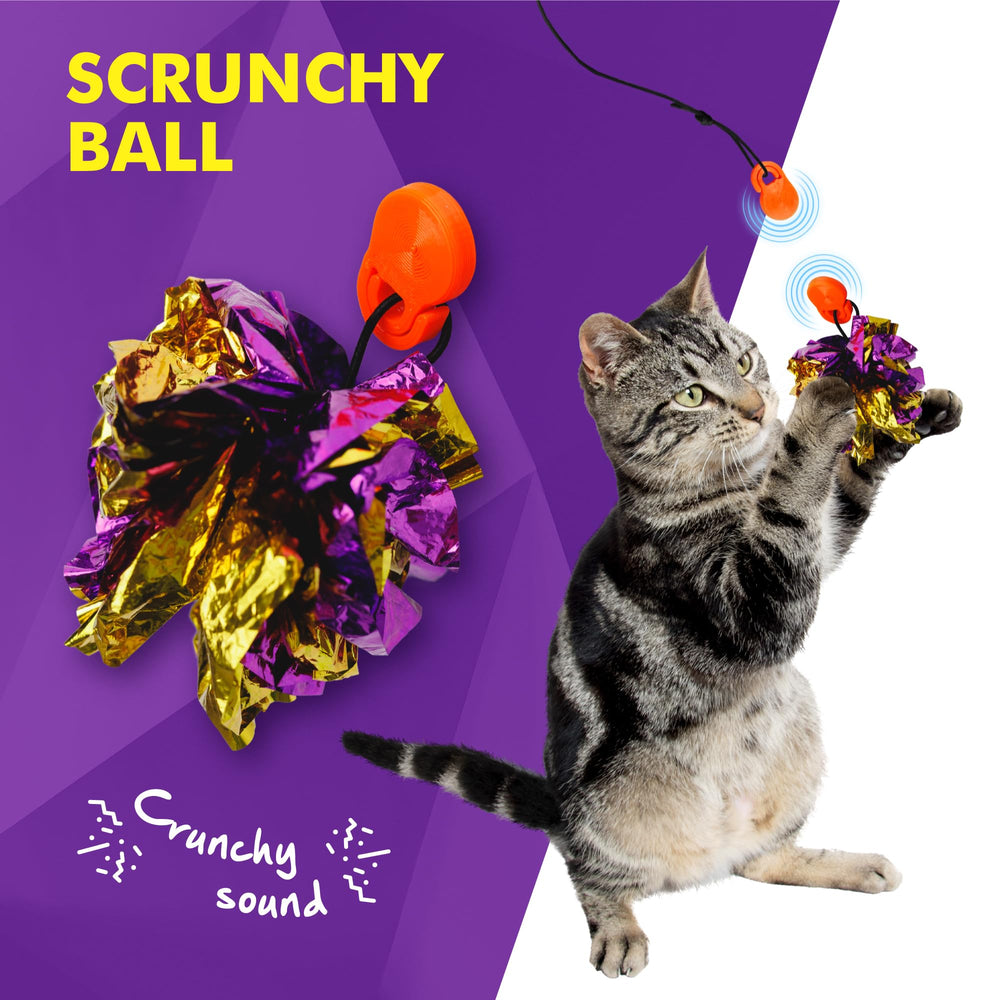 Cat Amazing Snatch Pack Crinkle Fish attachment provides textured crinkle for sensory exploration.