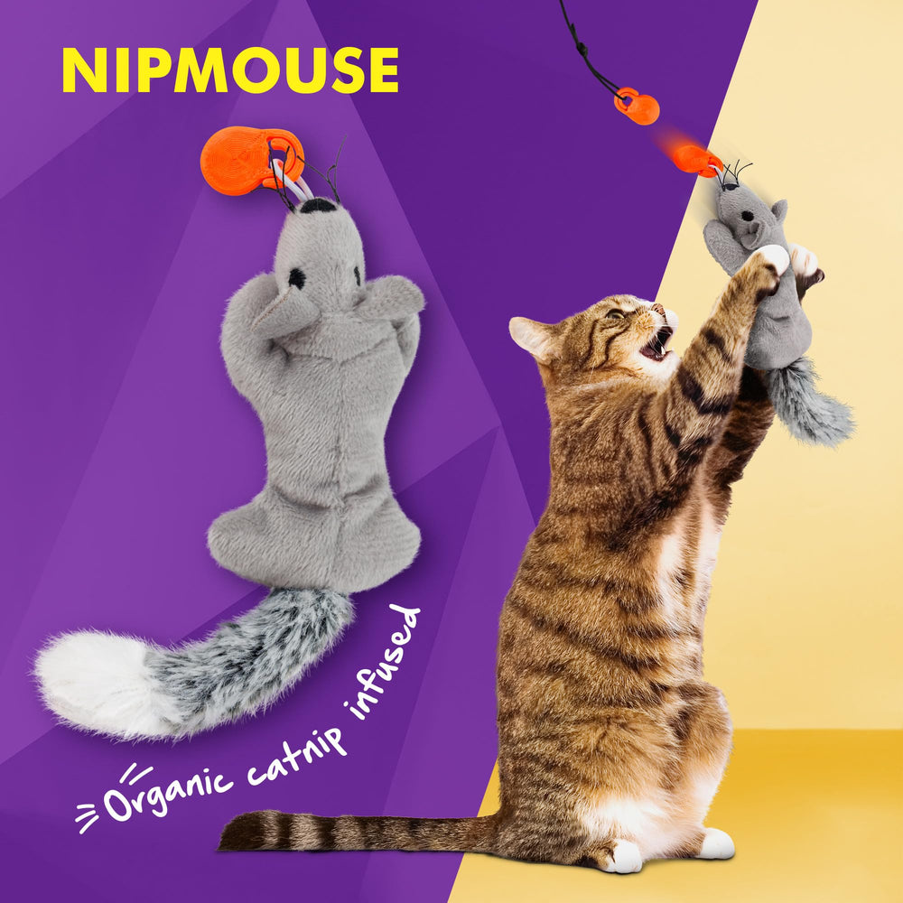 Cat Amazing Snatch Pack Nip Mouse attachment boosts indoor hunting and interactive play.