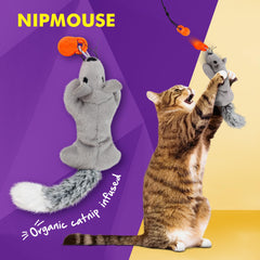 Cat Amazing Snatch Pack Nip Mouse attachment boosts indoor hunting and interactive play.