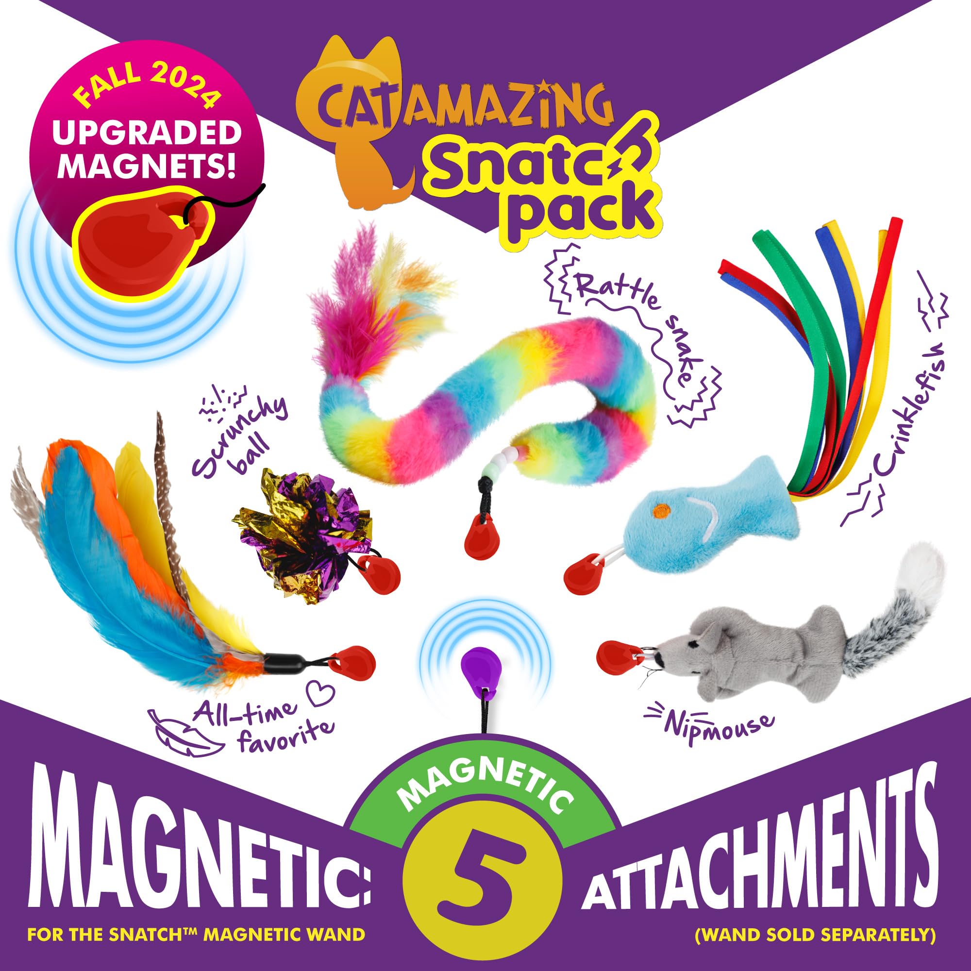 Cat Amazing Snatch Pack Safety and Craftsmanship image demonstrates durable, safe magnetic attachments.