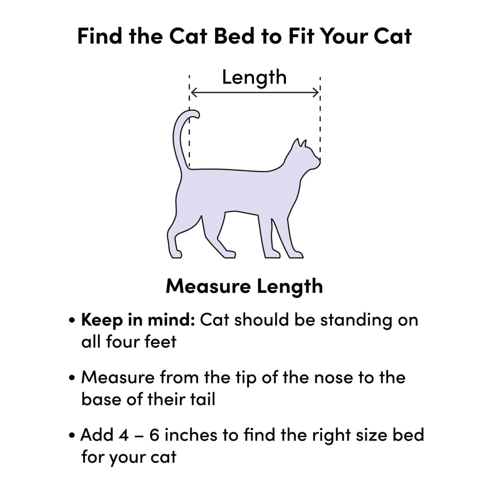 Cat bed 20x20 washable design is easy to clean after naps.