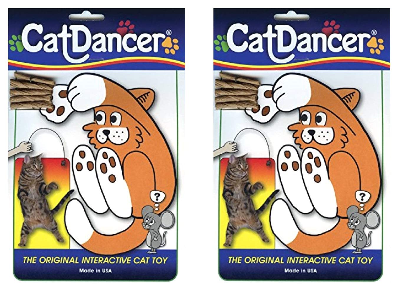 Cat Dancer toy bobbing paper strips for engaging cat play