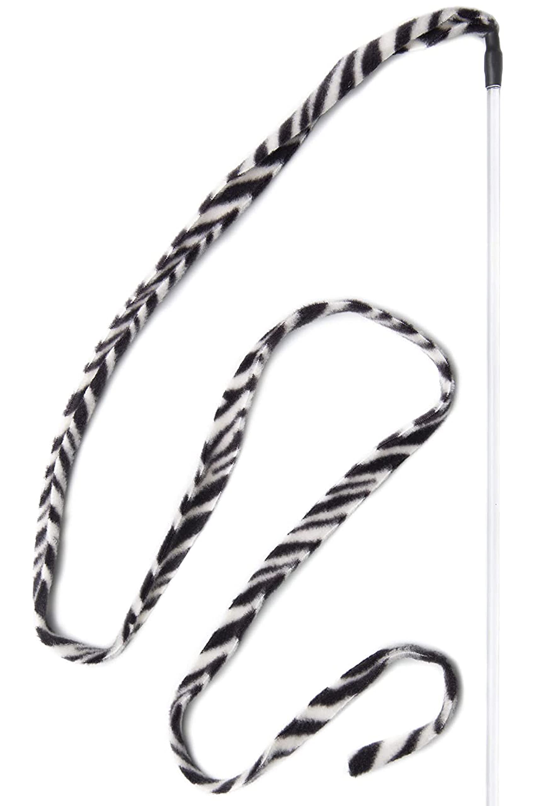 Cat Dancer Jungle Cat Charmer wand with jungle fleece for interactive play.