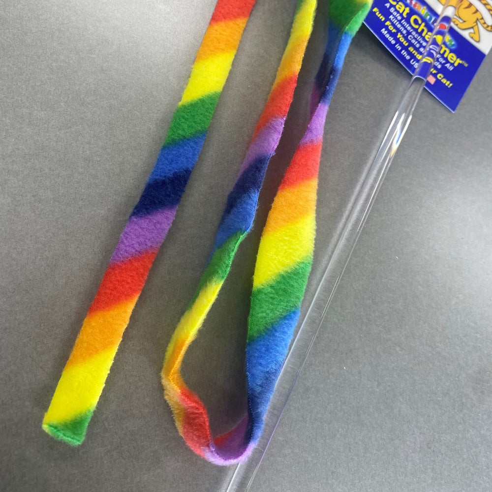 Cat Dancer Rainbow Cat Charmer non-toxic materials emphasize safe play.