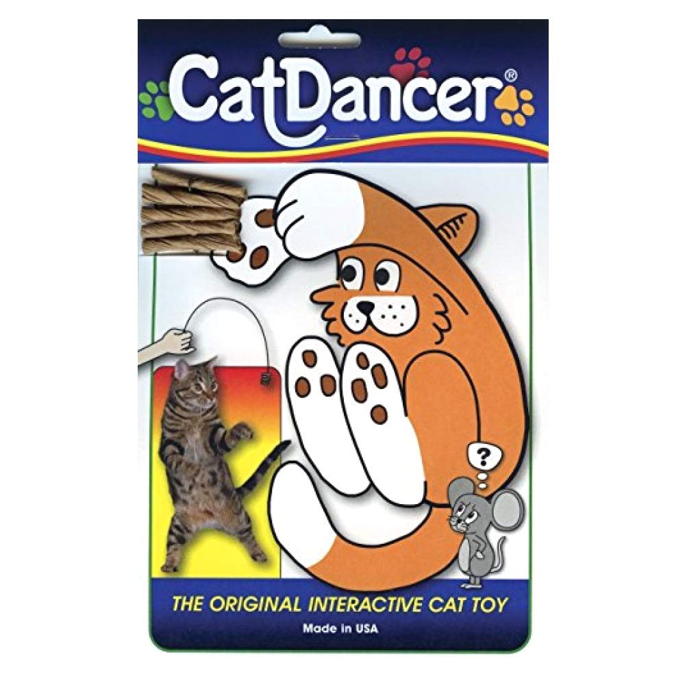 Cat Dancer wire stretches 35 inches for extended interactive chasing sessions