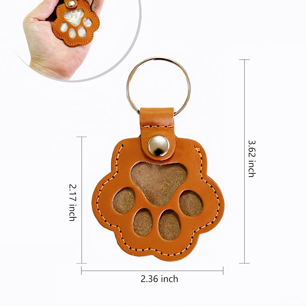 cat-dog pet hair keychain locket inside view, secure fur storage